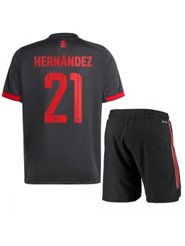 Bayern Munich Lucas Hernandez #21 Ausweichtrikot für Kinder 2022-23 Kurzarm (+ Kurze Hosen)
